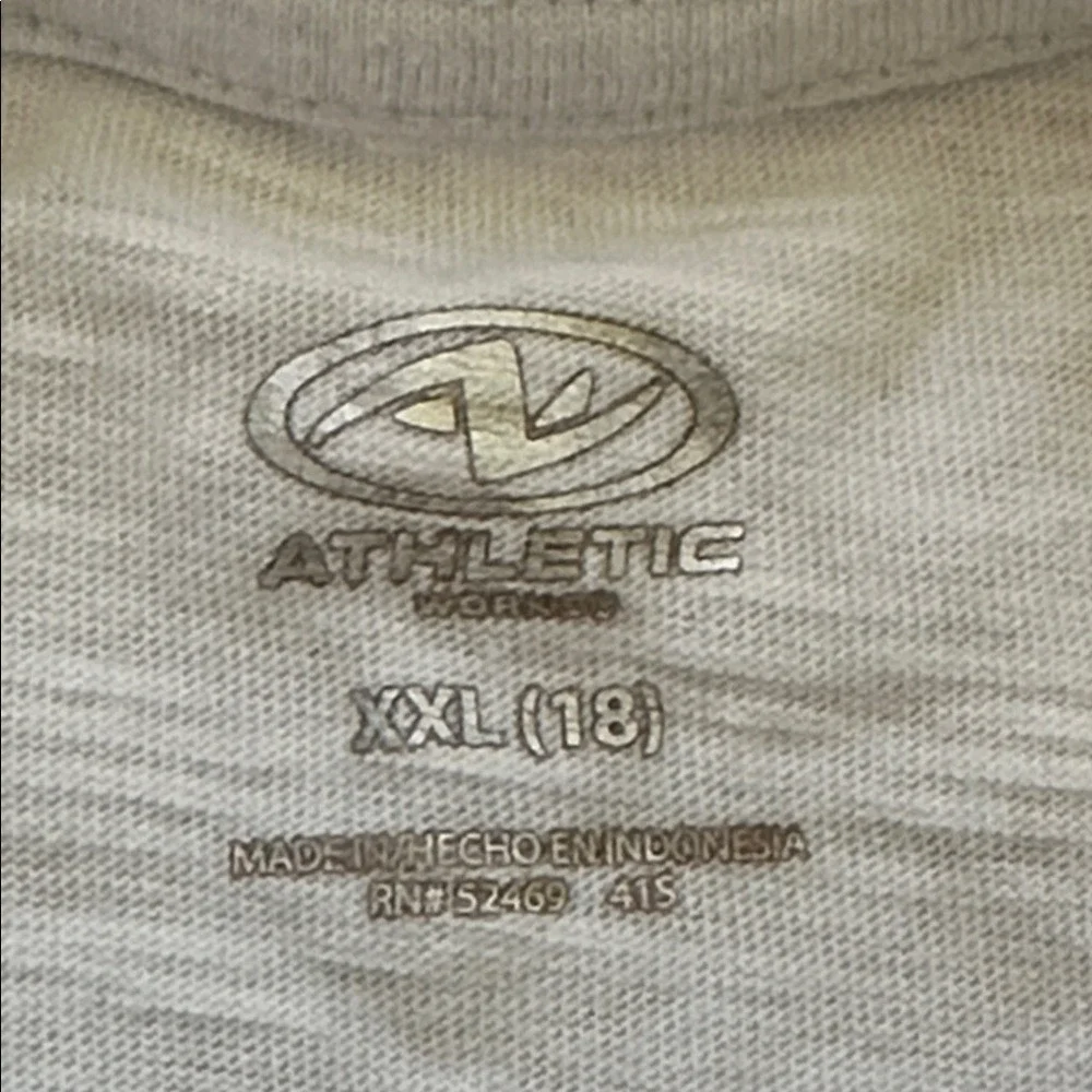 Athletic Works Girls White Graphic T-Shirt 